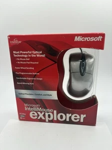 2001 Microsoft IntelliMouse Explorer Mouse PS/2 USB Optical Buttons X08-34468 - Picture 1 of 8