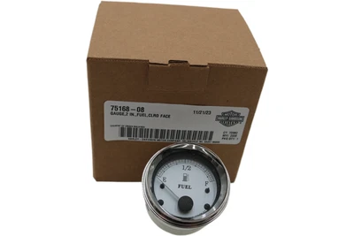 75168-08 NEW OEM 2004-2013 HARLEY-DAVIDSON TOURING SILVER FACE FUEL GAUGE - Bild 1 von 4