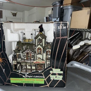 Lemax 2000 Spooky Town Dr. Tingle's Laboratory Lighted House Halloween 05487A - Bild 1 von 11
