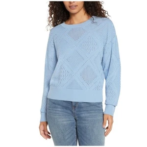 Express Women’s Crew Neck Sweater - Blue - MSRP $88 - NWT - Large - Picture 1 of 2