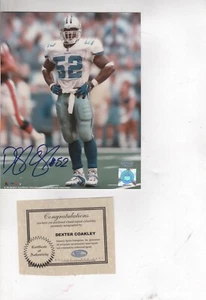 DEXTER COAKLEY SIGNED AUTOGRAPHED 8x10 PHOTO DALLAS COWBOYS LB with COA (bb8 - Imagen 1 de 3