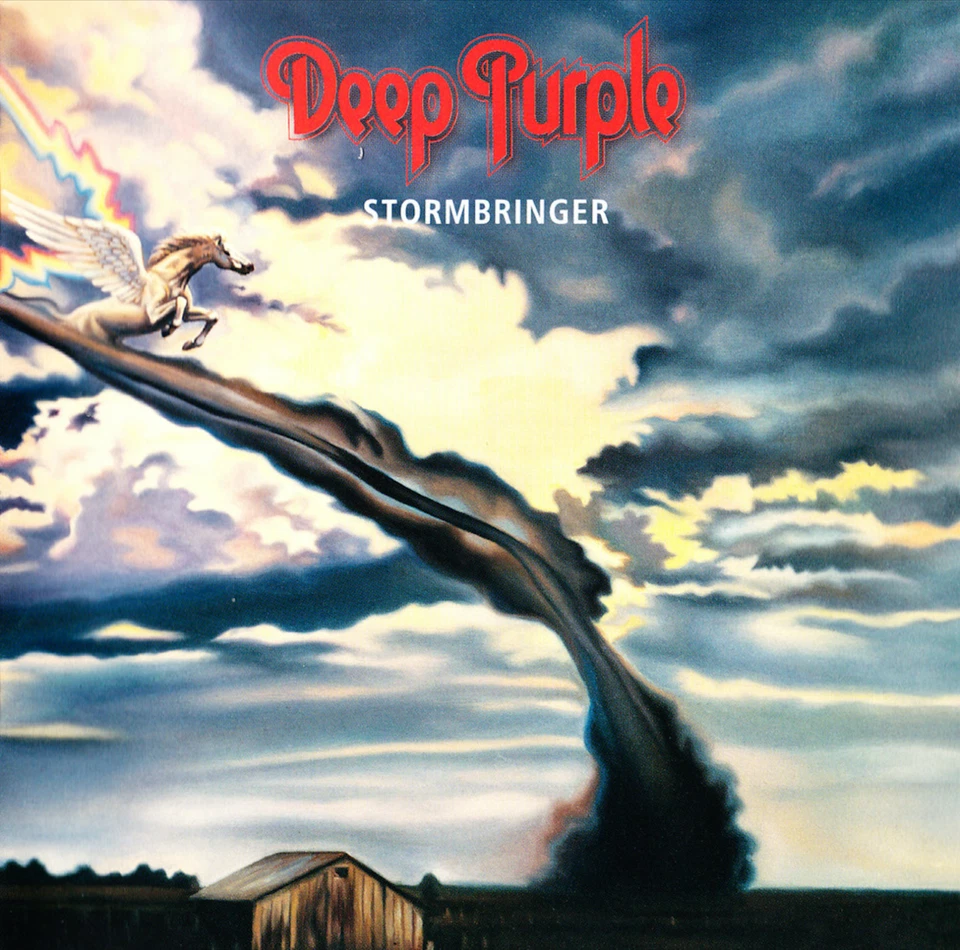 DEEP PURPLE Stormbringer BANNER HUGE 4X4 Ft Fabric Tapestry Flag album cover art - Image 1 of 2