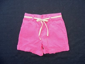 GYMBOREE SHORTS, Dark Pink Corduroy Gold Ribbon Belt, 100% Cotton Girls 8 - Picture 1 of 10