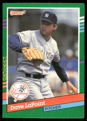 1991 Donruss #481 Dave LaPoint - New York Yankees - Image 1 of 2
