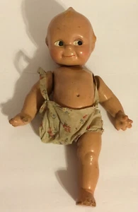 Muñeca Kewpie compuesta antigua de 13"" a la que le falta una pierna - Imagen 1 de 24