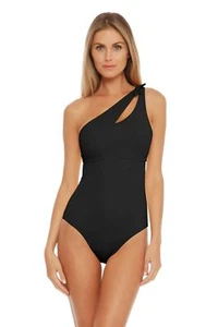 Becca by Rebecca Virtue Sadie Asymmetrical One Piece Swimsuit Black Size XS - Picture 1 of 4