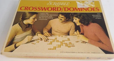 Scrabble Crossword / Dominoes Game  Complete Selchow Righter 1975 Complete - Image 1 of 4