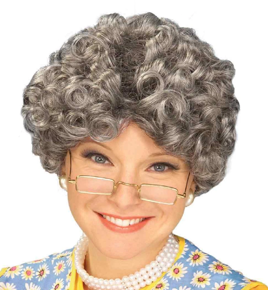 Yo Momma Wig Mama's Family Old Woman Grey Gray Halloween Adult Costume Accessory - Image 1 of 1