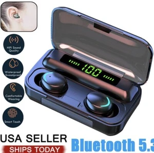 TWS Bluetooth Earbuds Waterproof Bluetooth 5.3 Headset Noise Cancelling Wireless - Picture 1 of 9