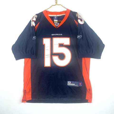 Vintage Denver Broncos Tim Tebow Reebok Jersey Size 50 Blue Nfl Cover