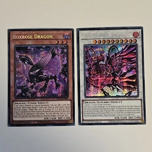 Ruddy Rose & Roxrose Dragon Set - MP22 EN077 EN060 EURO Prismatic Secret Yugioh - Picture 1 of 1