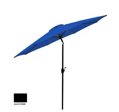 Bond Mfg. Paraguas de mercado de aluminio Tahoe azul -9', inclinación automática #59625 Foto 1 de 2