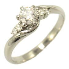 JEWELRY Diamond Ring Pt900 Platinum Clear Used US size #7.5 #7.75