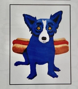 Neu in Original Kunststoff 1997 George Rodrigue 14"x20" blauer Hundekalender  - Bild 1 von 9