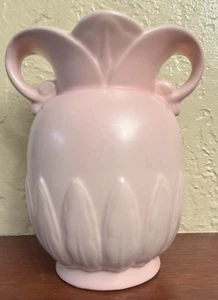 Red Wing Pottery Lotus Vase 930 Double Handle Ceramic Urn Pink Matte - Picture 1 of 6