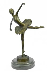 BALLERINA BRONZE STATUE FIGURE FIGURINE SCULPTURE BALLET DANCER HOT CAST STATUE - Picture 1 of 9