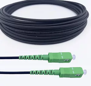 Câble Fibre Optique, Acier Blindé, SC/APC à SC/APC, OS2 Simplex Monomode 5m-250m - Imagen 1 de 6