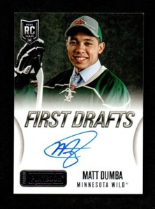 2013-14 Panini Playbook First Draft Signatures Matt Dumba Minnesota Wild RC
