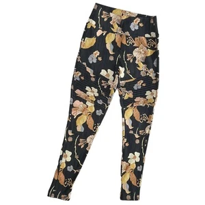 Agnes & Dora Floral Denim Moto Jeggings Womens Size Medium Pants Back Pockets - Picture 1 of 12