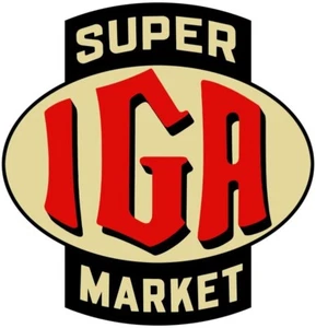IGA Supermercados, Tiendas de Comestibles NUEVO Letrero: 24" Alto Troquelado XL EE. UU. Acero - Imagen 1 de 1
