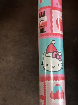 Sanrio HELLO KITTY Christmas Gift Wrap 20 sq ft Roll 2015 American Greetings - Image 1 of 4