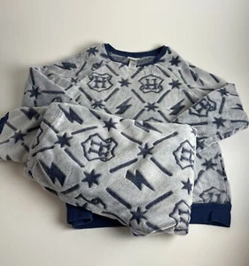 Wizarding World Harry Potter Pajamas Blue Fleece Hogwart Womens Size Medium Soft - Picture 1 of 13