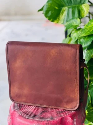 Hombre' Maravillas Cuero Vintage Portátil Mensajero Handmade Maletín Bolso Tipo - Imagen 1 de 4