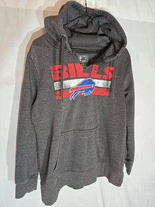 Buffalo Bills Gray Pullover Hoodie Sweatshirt Authentic NFL Team Apparel L - Picture 1 of 5