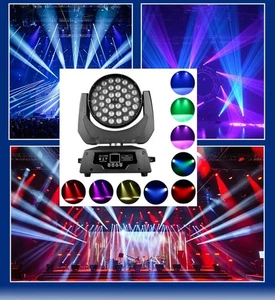 Button Version Beam Washer RGB 36x10W LED Moving Head Wash Zoom DMX Stage Lights - Picture 1 of 12