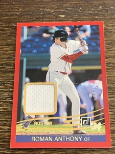 2024 DONRUSS ROMAN ANTHONY RED RETRO 1984 MATERIALS #22 /99 RED SOX - Picture 1 of 3