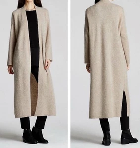 Eileen Fisher beige mohair plush open front long cardigan coat M - Picture 1 of 8
