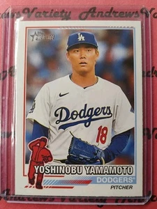 Béisbol Topps Heritage 2025 Yoshinobu Yamamoto 1976 redefinido #76R-23 Dodgers - Imagen 1 de 2
