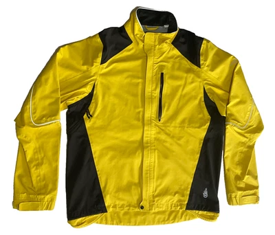 Chaqueta de lluvia Novara amarilla brillante impermeable para ciclismo manga larga con cremallera ventilada Foto 1 de 4