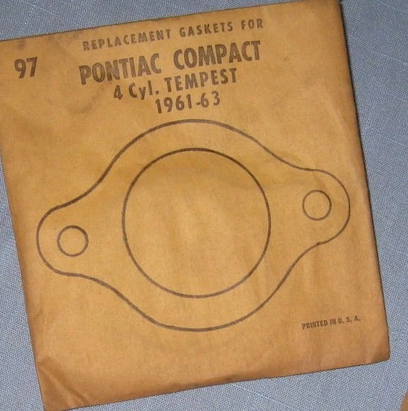 McCORD # 97 Water Outlet 恒温垫圈;适合 1961 - 1963 PONTIAC TEMPEST 4 CYL。 — 第 1/1 张图片