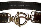 Dark Brown Leather Wide Belt Large/Extra Large NEW