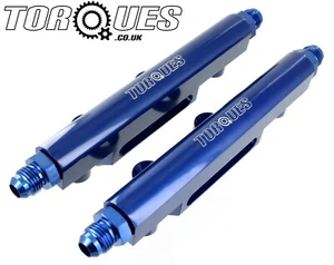 Torques High Flow Billet Fuel Rails For Subaru Impreza 2002-08 STI Top Feed BLUE - Picture 1 of 6