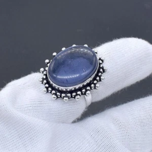 Stunning Purple Amethyst Gemstone Handmade Silver Plated Jewellery Ring US 7 - Picture 1 of 6