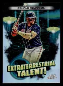 2023 Topps Cosmic Chrome Extraterrestrial Talent #ET2 Ronald Acuna Jr. - Picture 1 of 2