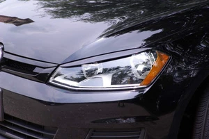 Eyelids eyebrows FRONT headlight brows REFLEX SILVER LA7W for VW GOLF 7 GTi MK7 - Picture 1 of 6