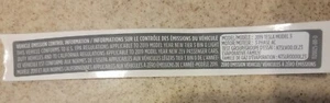 2019 TESLA MODEL 3 Label 1120025-00-D OEM New - Bild 1 von 3