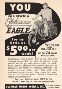 1954 Cushman Eagle: You Can Own Vintage Print Ad - Picture 1 of 1