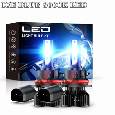 For Volvo VNL 2000-2003 2PCS 9007 Ice blue 8000k LED Headlight High/Low Beam Foto 1 de 4
