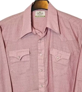 Vintage Prior Western Yoke Geometric Shirt Mens Large Cowboy USA Long Sleeve - Picture 1 of 5