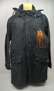 AMIRI Cappotto Parka Uomo Nero Metallo A Coda di Pesce Crumple Taglia Media - Foto 1 di 10
