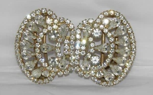 Juego de puntas grandes vintage JULIANA D&E estrás hebilla de cinturón placa dorada ESTADO - Imagen 1 de 4