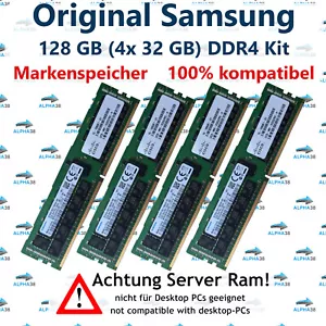 128 GB (4x 32 GB) Rdimm ECC DDR4-2666 Supermicro 2028R-E1CR24L 2028R-E1CR24N RAM - Picture 1 of 1