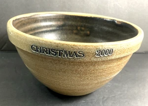 Red Wing Salzglasur Schüssel Keith Scott Weihnachten 2000 7,5" Durchmesser hellbraun - Bild 1 von 12