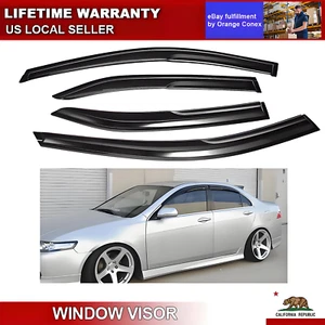 Window Visor JDM 3D Wavy Mugen Style Rain Guards For Toyota Camry 2007-2011 - Picture 1 of 17
