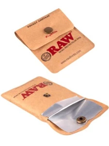 RAW Pocket Ash Tray Classic Smoking Accessories Rolling Paper Bag Genuine - Picture 1 of 6