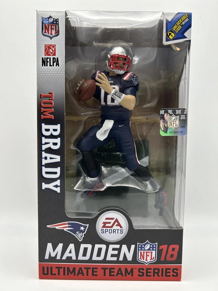 2017 McFarlane Toys EA Sports Madden NFL 18 Tom Brady (red) Figure Patriots